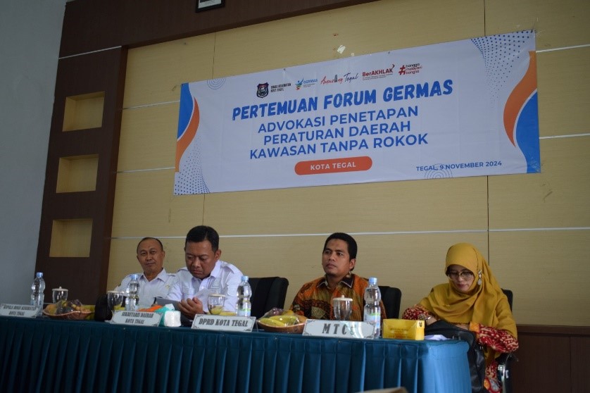 Pertemuan Forum Germas Advokasi Penetapan Peraturan Daerah Kawasan Tanpa Rokok di Kota Tegal tahun 2024