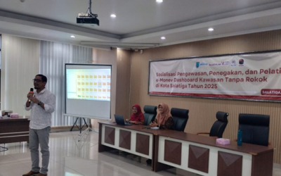 MTCC menjadi narasumber pada kegiatan Sosialisasi Pengawasan, Penegakan, dan Pelatihan e-Monev Dashboard Kawasan Tanpa Rokok