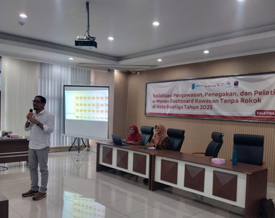 MTCC menjadi narasumber pada kegiatan Sosialisasi Pengawasan, Penegakan, dan Pelatihan e-Monev Dashboard Kawasan Tanpa Rokok