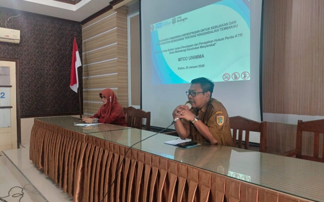 Lokakarya Pemangku Kepentingan Untuk Kebijakan dan Peningkatan Kesadaran Tentang Pengendalian Tembakau di Dinas Kesehatan Kabupaten Klaten